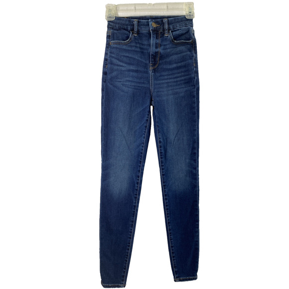 American Eagle Jeans Womens Size 000 Curvy Super Hi Rise Jeggings Stretch Denim - Picture 1 of 12